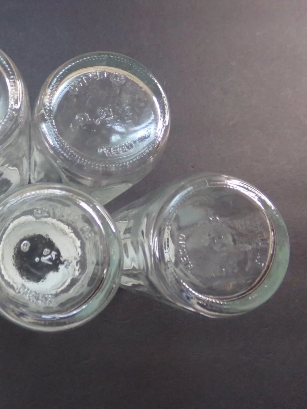 5 Clear Glass Evenflo Baby Bottles 8 ounce